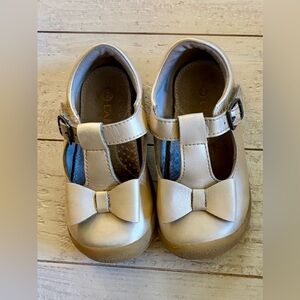 L’Amour Emma T-Strap Golden Mary Jane Shoes